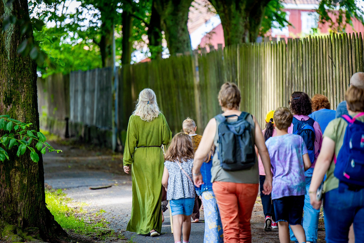 People walking in nature