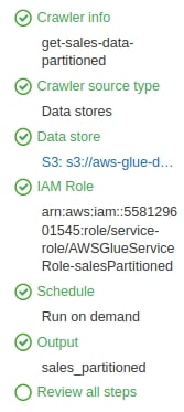 AWS Glue Studio - crawler Creation Steps