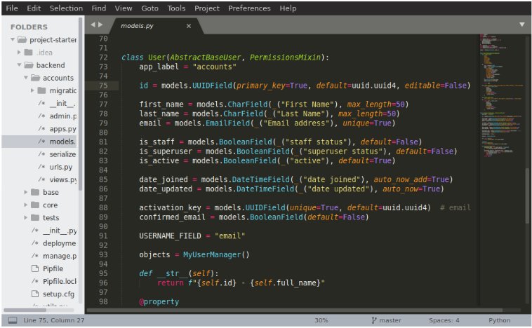 Sublime Text interface window with code