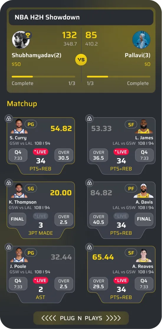 NBA head to head showdown