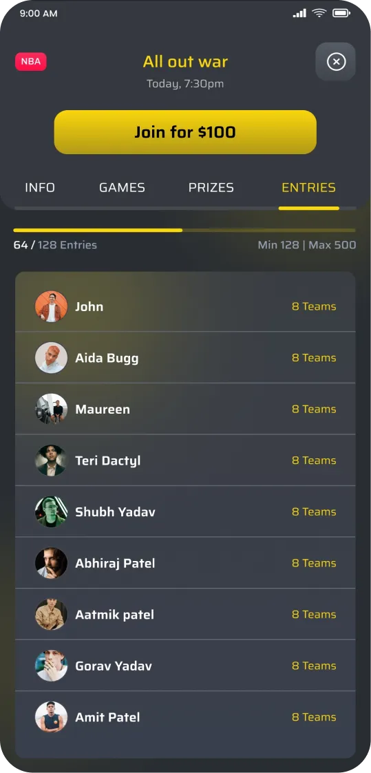All out war UI