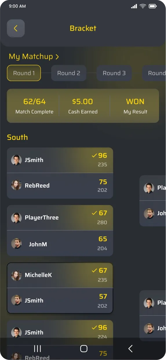 Bracket matchup
