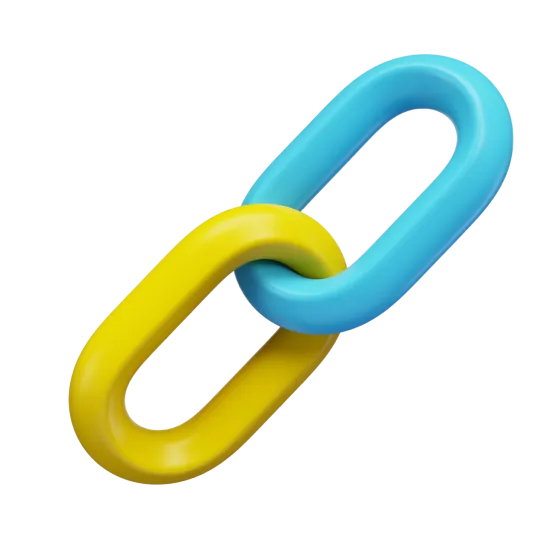 Blue and yellow chain