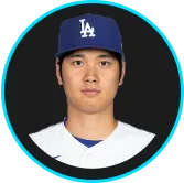 S. Ohtani with circle frame and black background