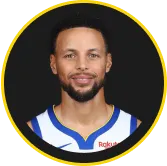 S. Curry with circle frame and black background