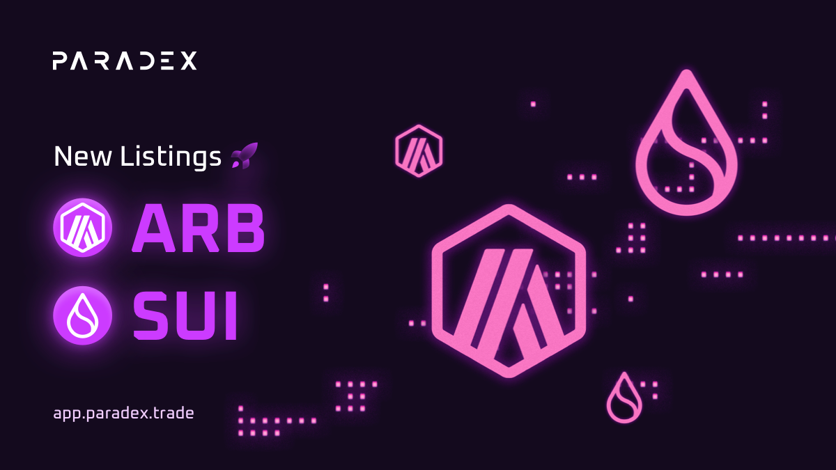 We are excited to share that the $ARB (ARB-USD-PERP) and $SUI (SUI-USD-PERP) Perpetual Contract markets are now live! Trade $ARB and $SUI with up to 10x leverage.