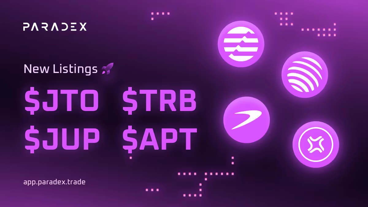 We are excited to share that the JTO (JTO-USD-PERP), TRB (TRB-USD-PERP), JUP (JUP-USD-PERP) and APT (APT-USD-PERP) Perpetual Contract markets are now live! Trade $JTO, $JUP, $TRB and $APT with up to 10x leverage.