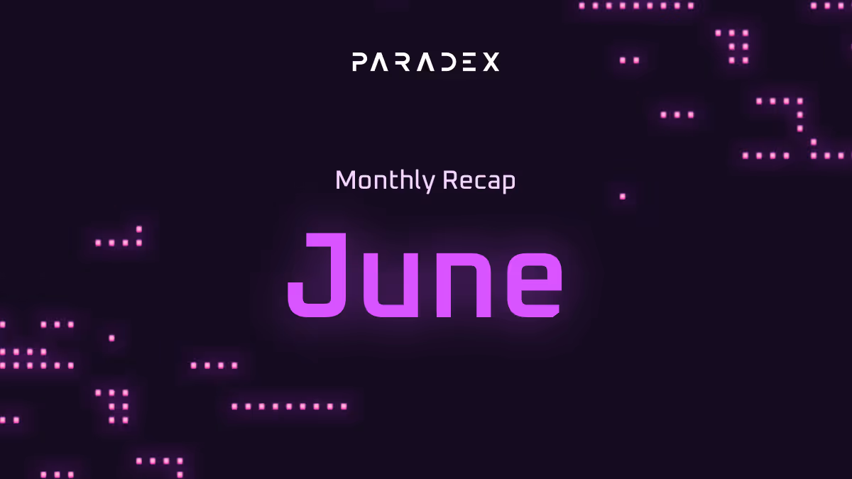 In case you missed the updates over the course of June, here's a quick recap of this past month’s key accomplishments: All-time highs: $30B lifetime volume, $25M OI, $15M TVL, Guardian Key: Upgraded Account Security, Held our first DeFi is Dead rave, Rolled out 5 new perp listings.