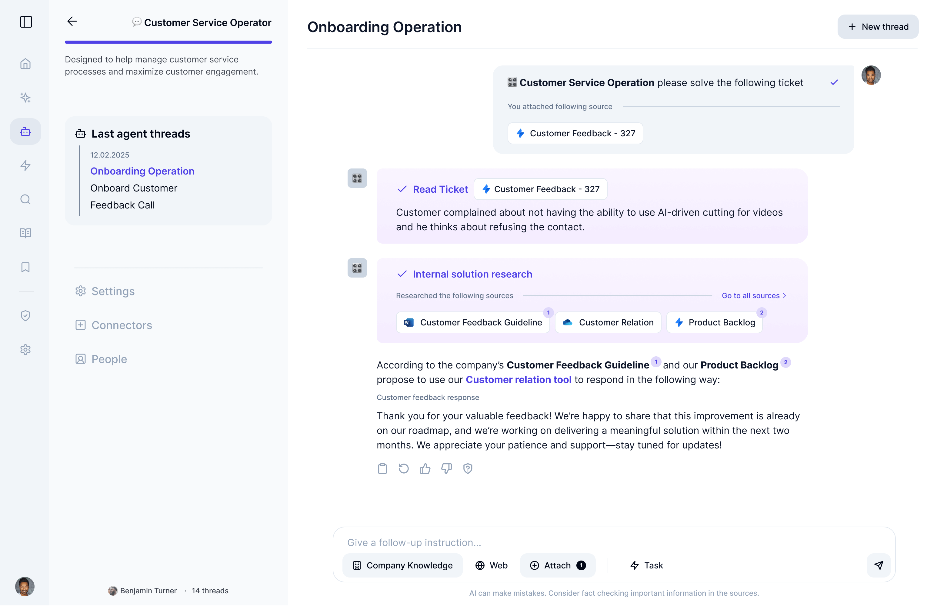 Automate tasks with agents