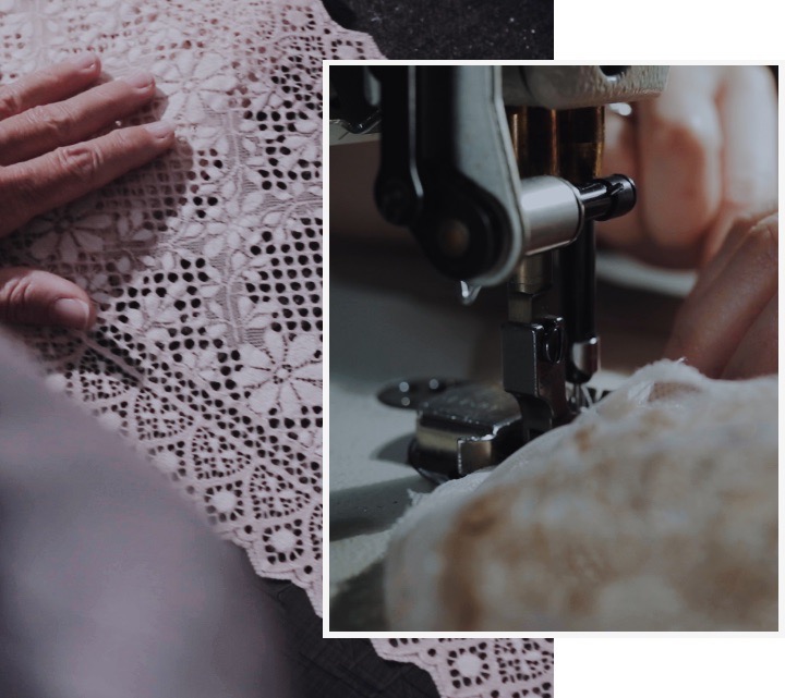 Seamstress making a bra