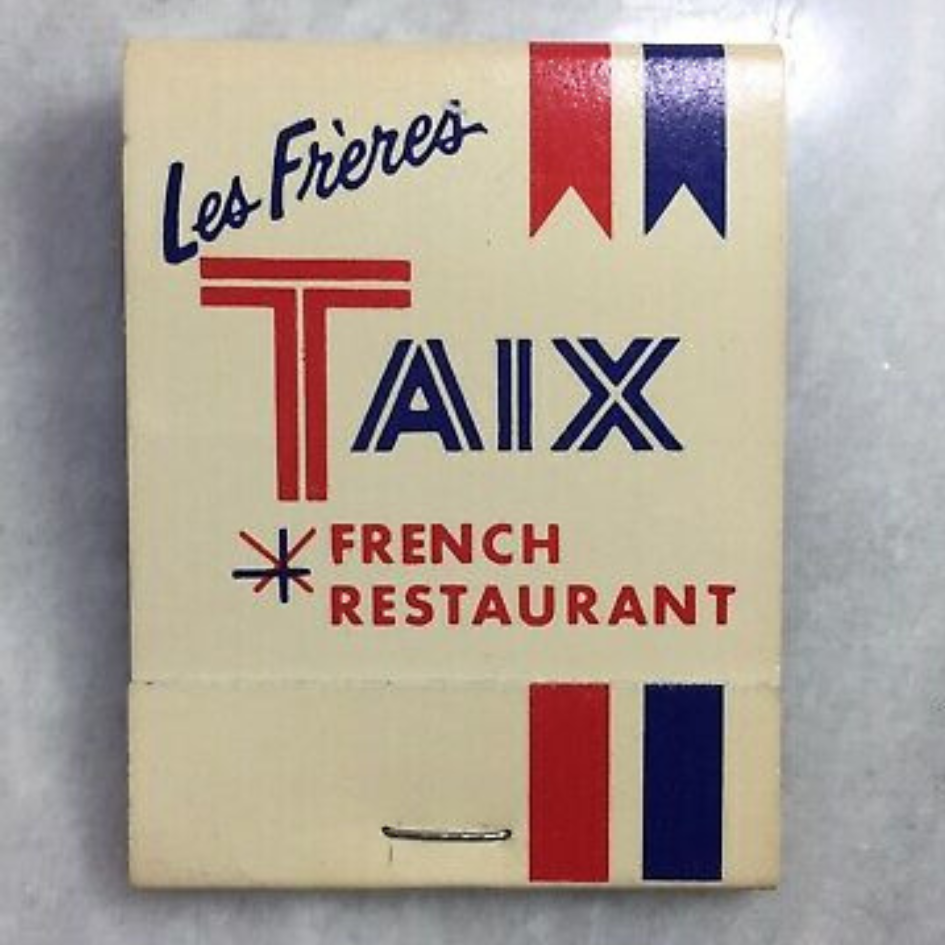 An old matchbook from Taix on Sunset
