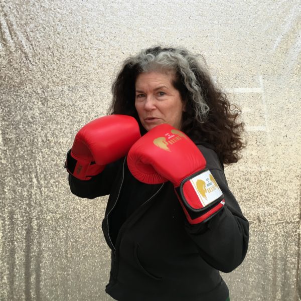 Jenette with boxing gloves