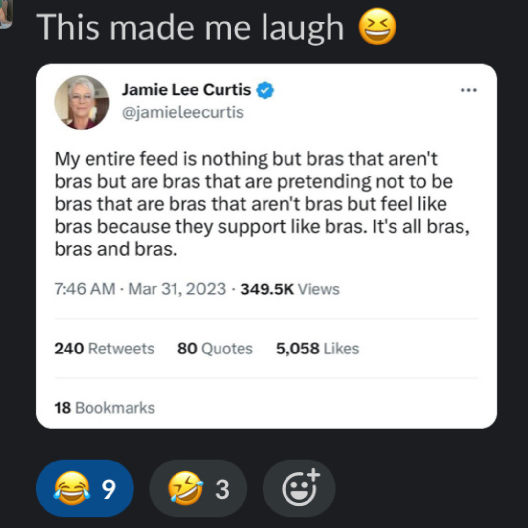 A Jamie Lee Curtis tweet