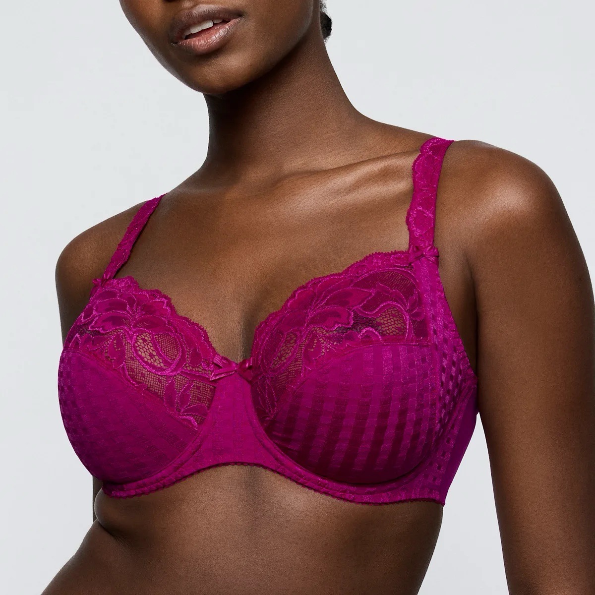 Jenette Bras Belgium PrimaDonna Madison Lace Seamed Full Cup Bra in Pink 