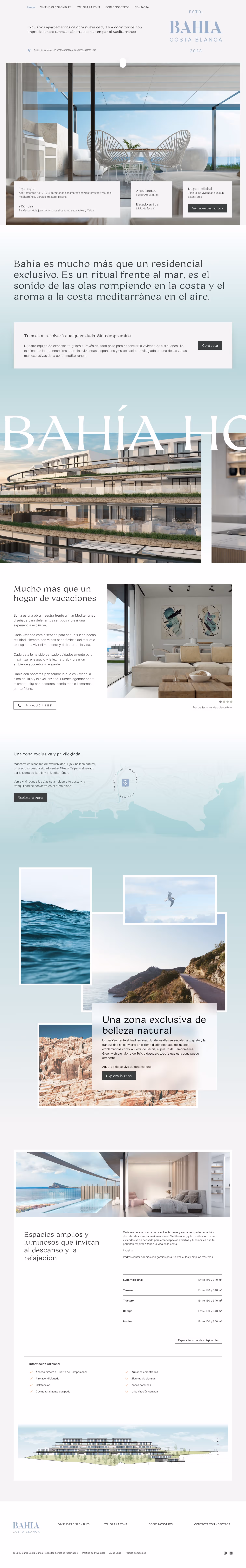 Mockup of a website
