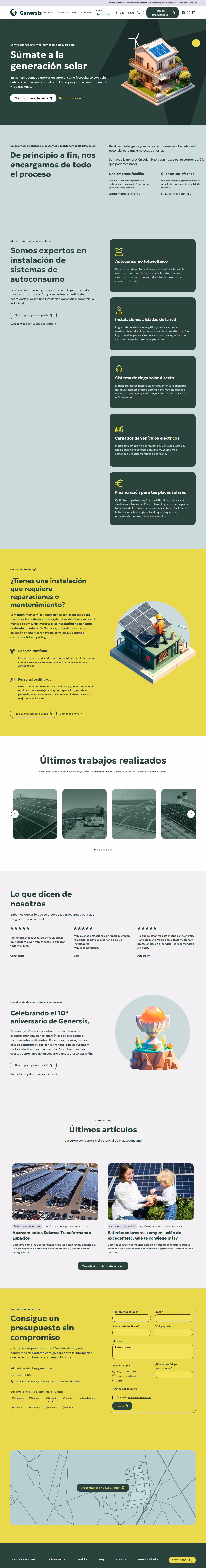 Mockup of a website