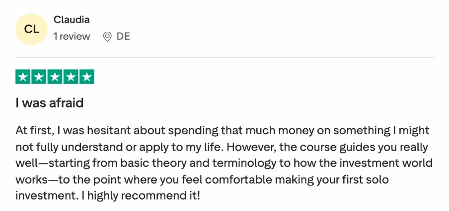 Member review screenshot