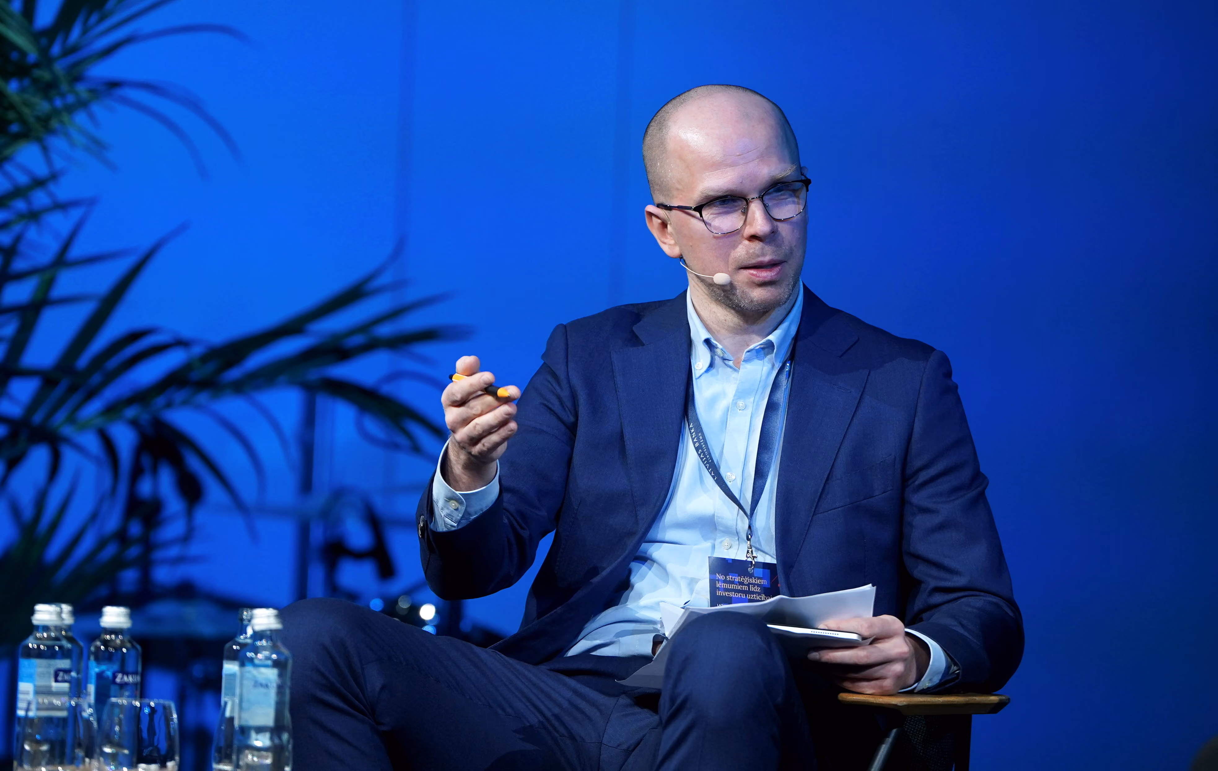 Tom speaking at an investing conference