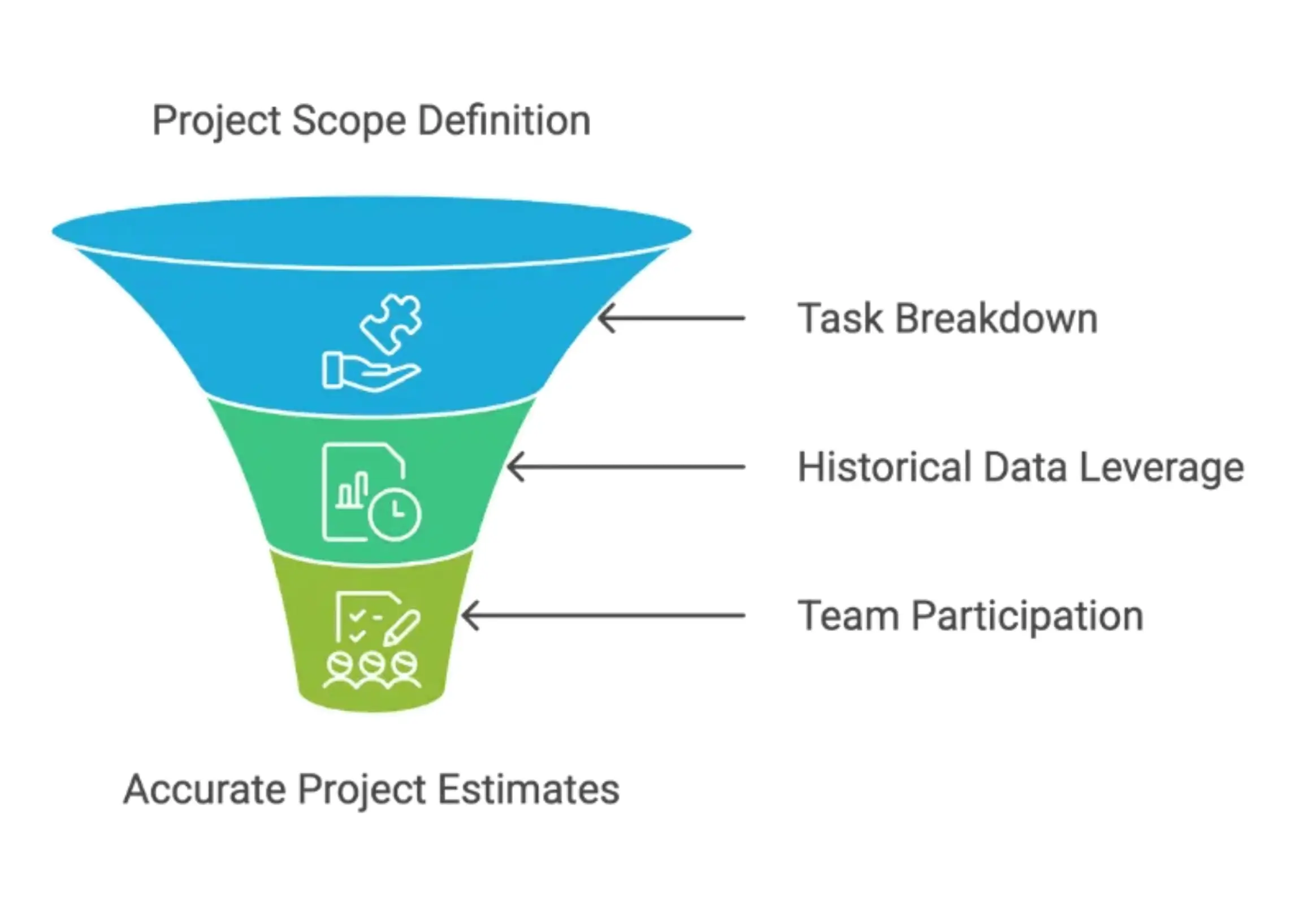 Infographic showing the project team’s collaborative tasks