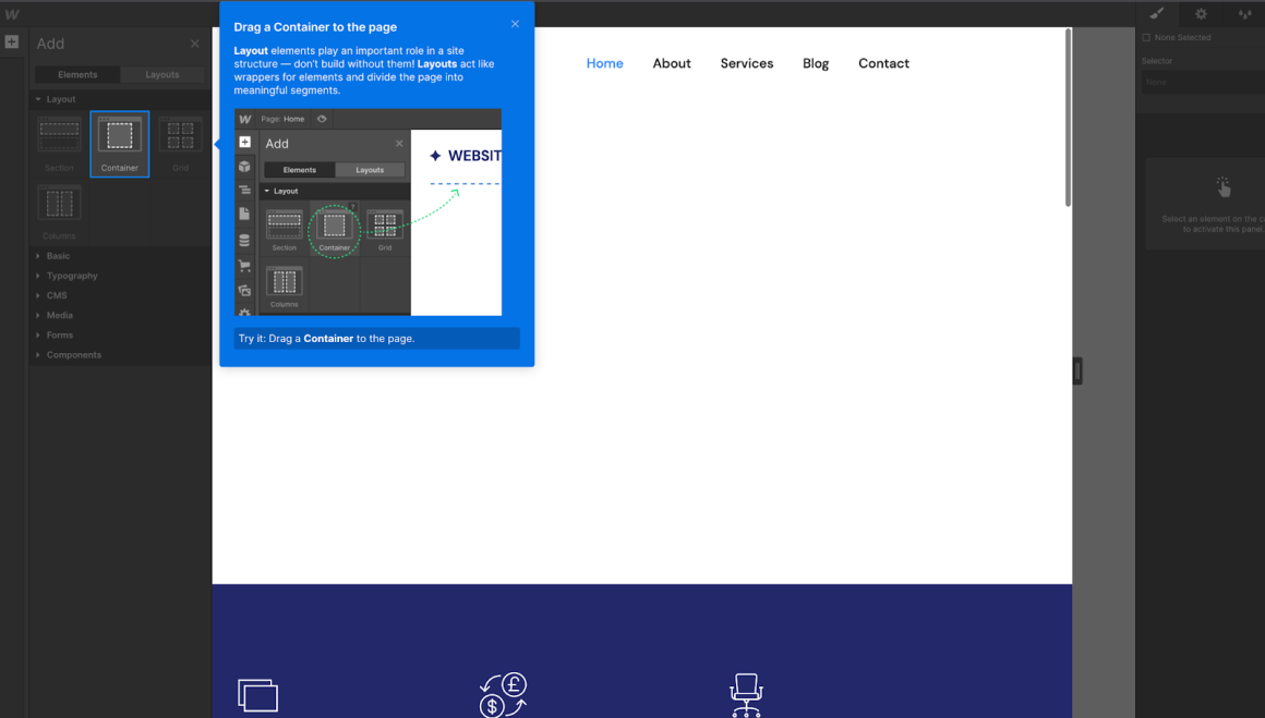 visually pleasing user onboarding patterns webflow