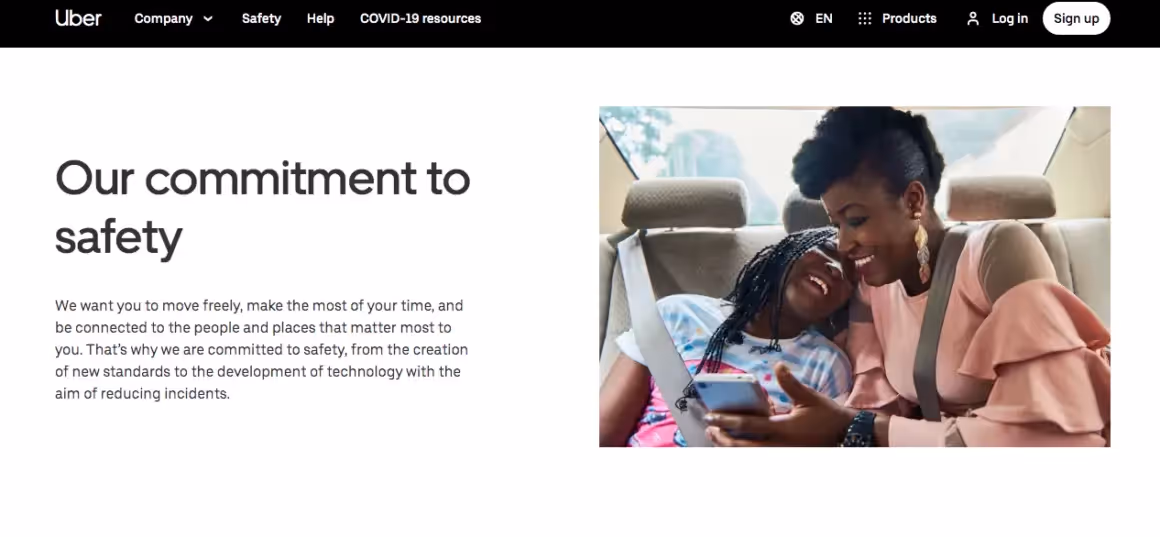 Growth Hacking examples Uber Safety