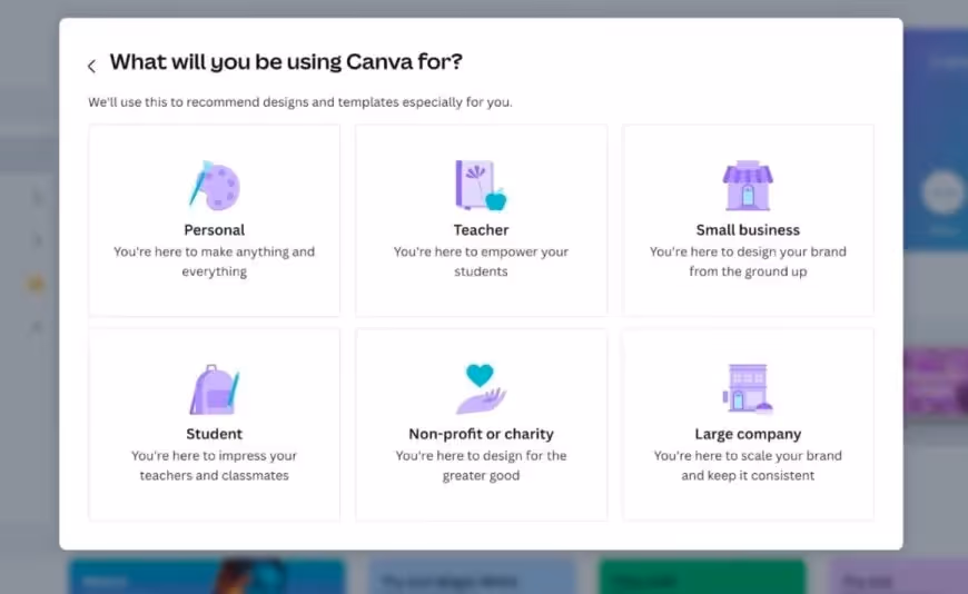 exemplos de pesquisas in app do canva