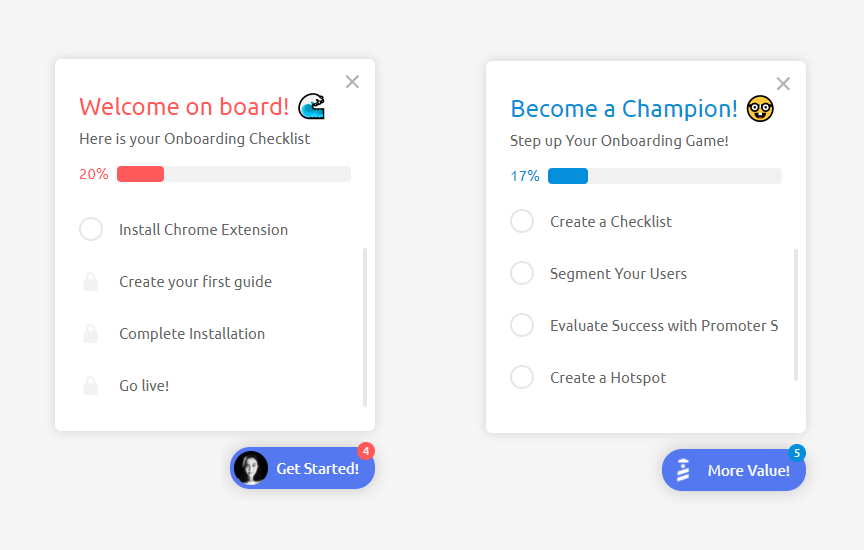 checklist de onboarding recorrido guiado