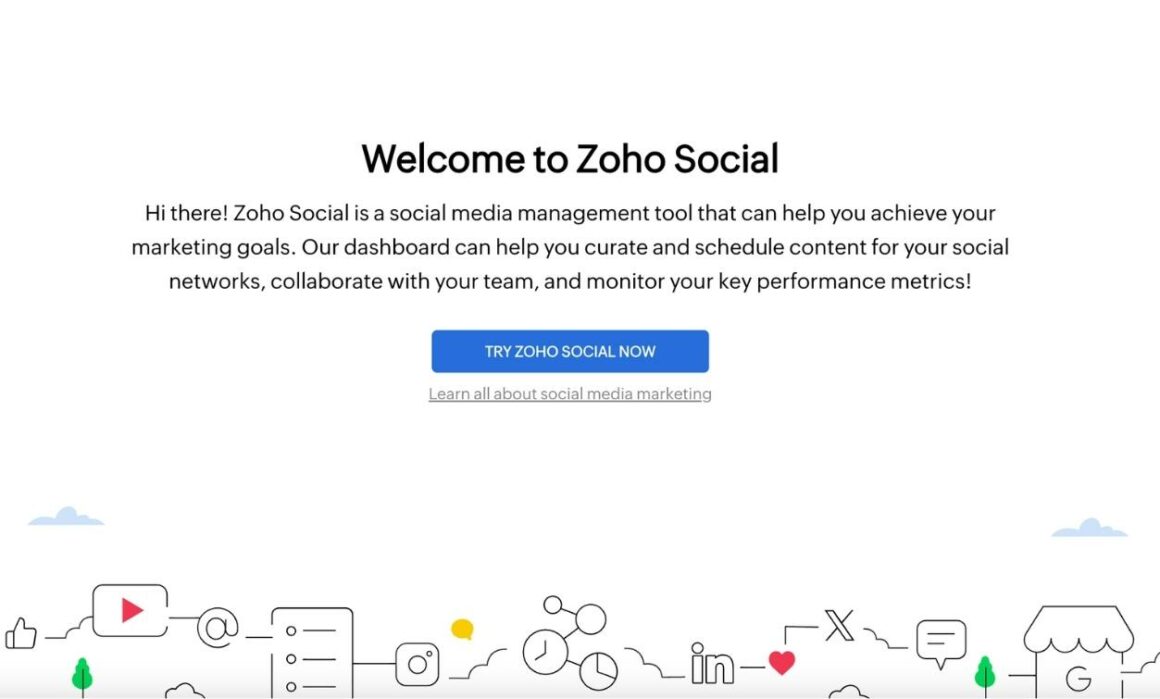 ejemplos de pantallas de onboarding zoho social pantalla de propuesta de valor