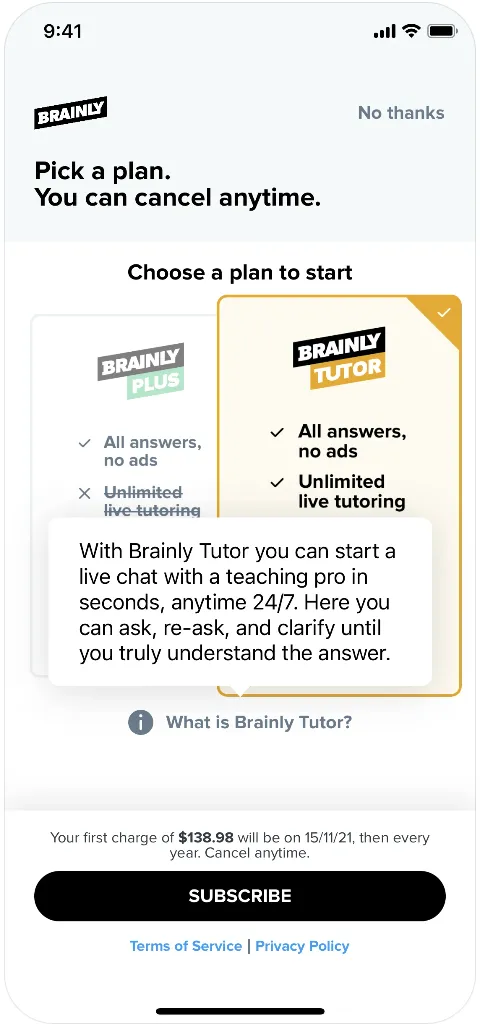  A screenshot of a tooltip example providing a value proposition for a premium plan to encourage the user to subscribe to the higher tier plan.