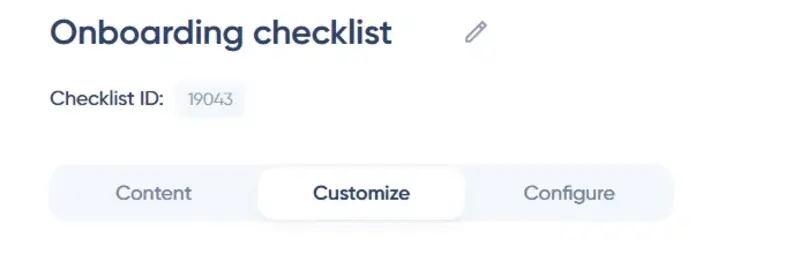 UserGuiding's checklist customization