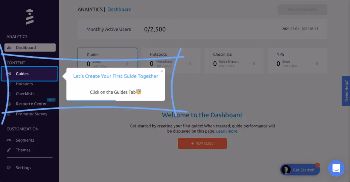 UserGuiding's tooltip example