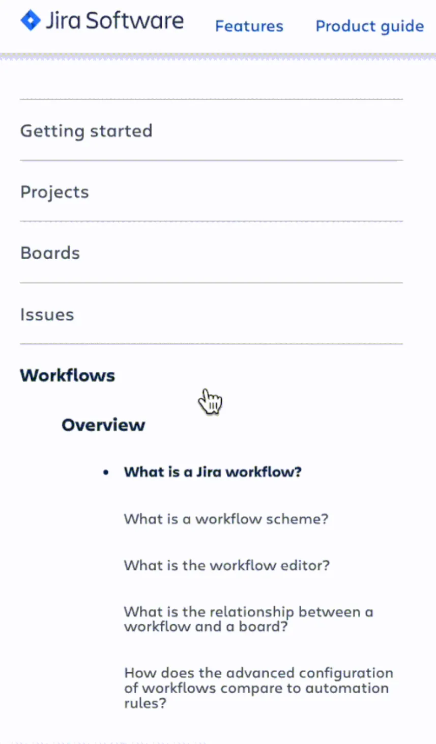 Jira Software's knowledge base with lots of articles and user guides