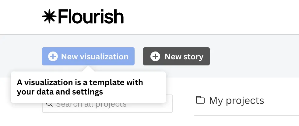 An example tooltip from Flourish explaining a UI element.