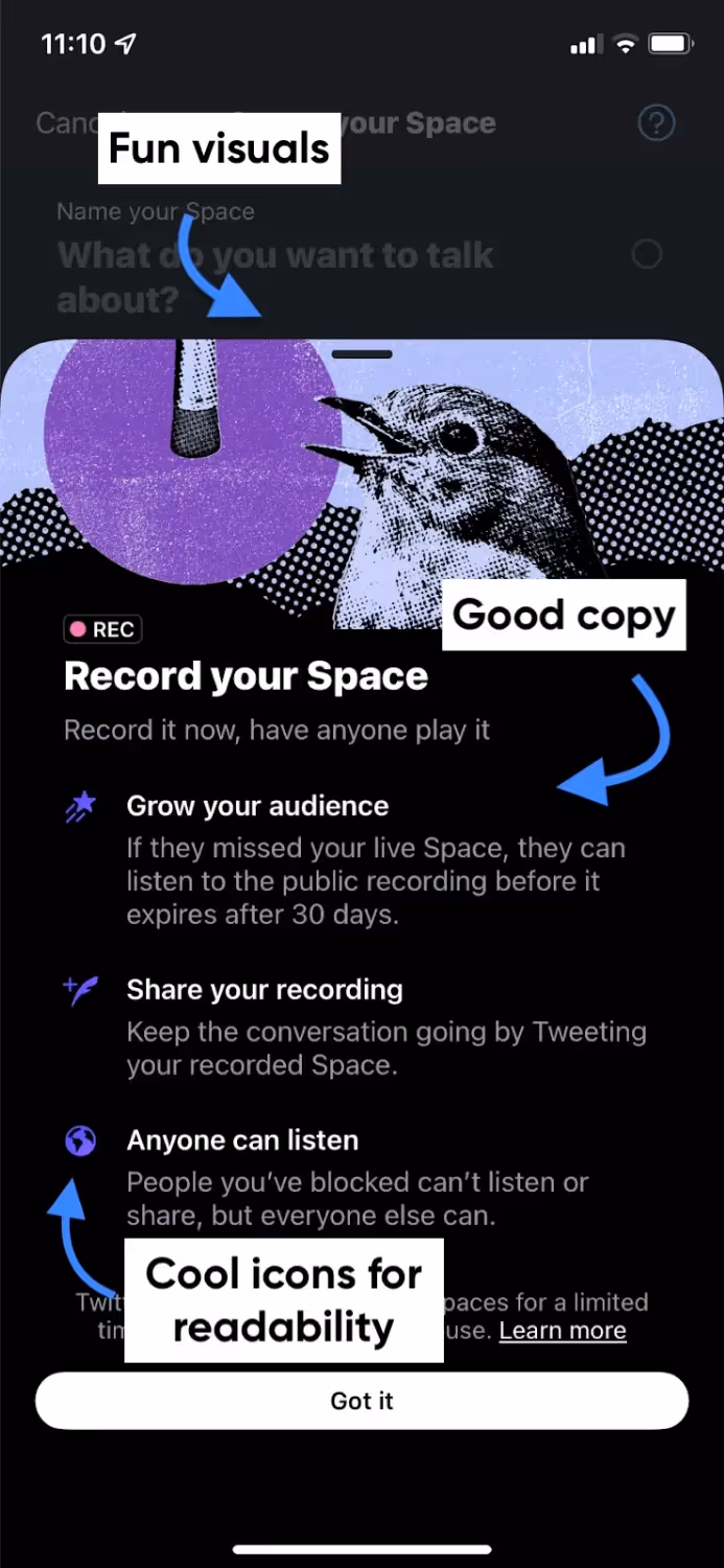 anuncio de funciones in-app twitter