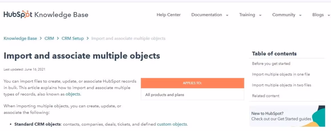 manuales recorrido guiado hubspot