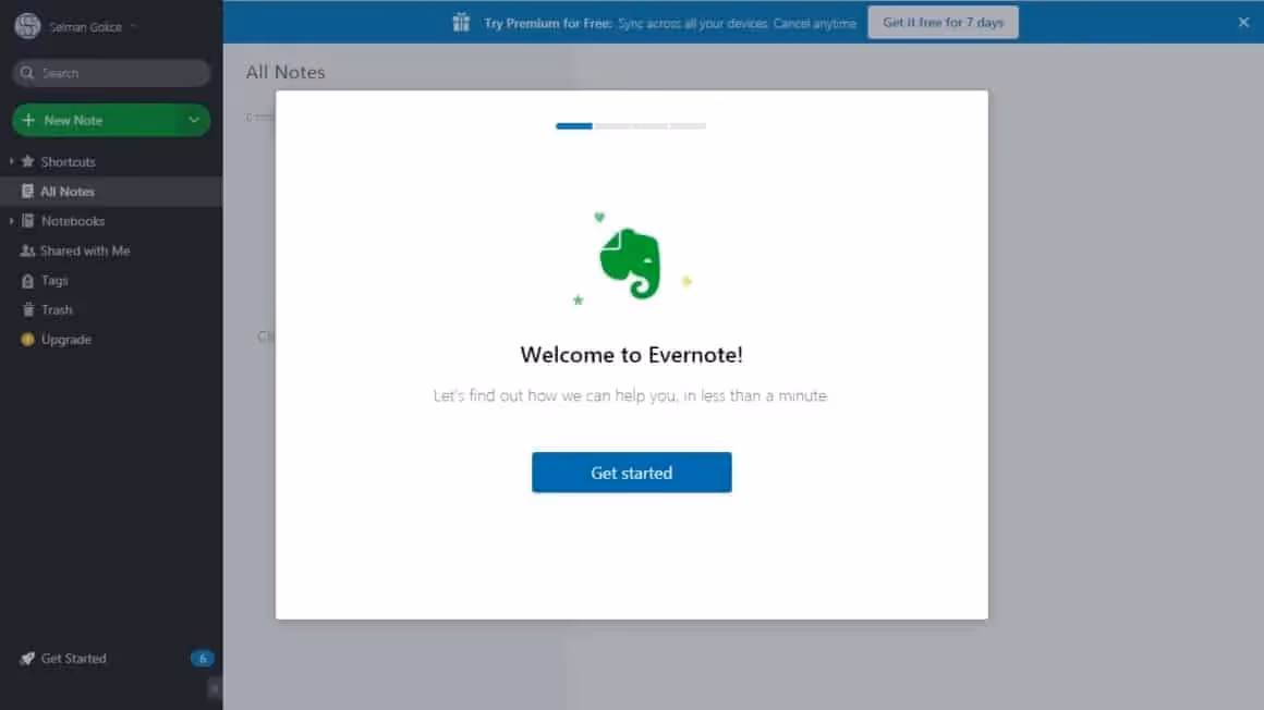 ejemplo de recorrido guiado evernote