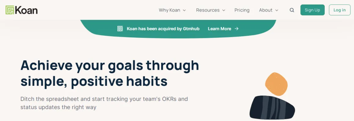 website notification bar koan