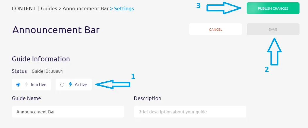 how to create notification bar