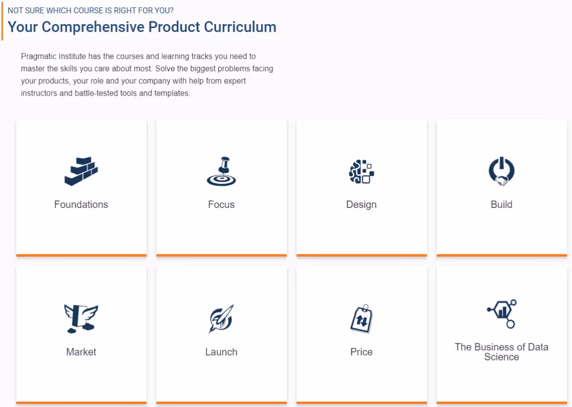 cursos de gestão de produtos pragmatic institute