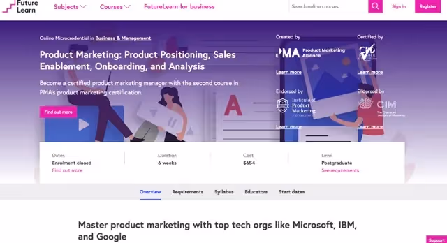 Product Marketing Second Course on FutureLearn