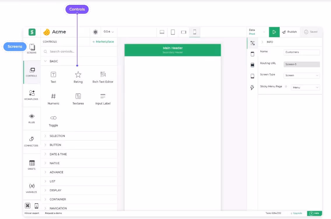 outils sans code dronahq