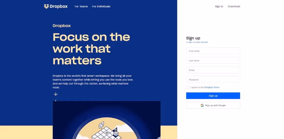 ux ui tendencias dropbox