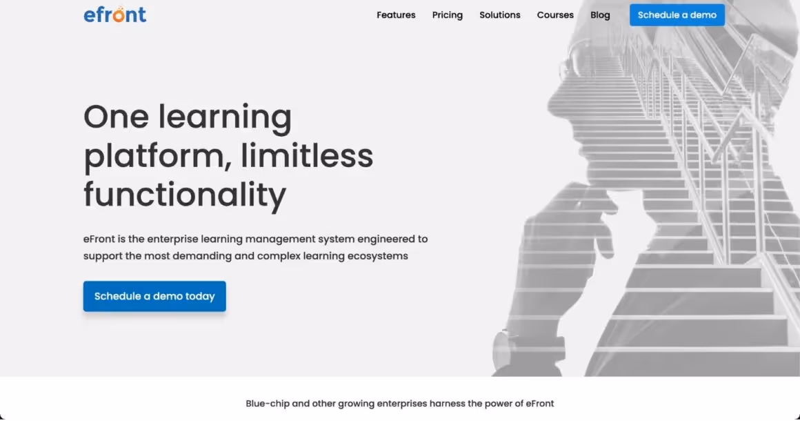 lms plataforma de treinamento para clientes efront