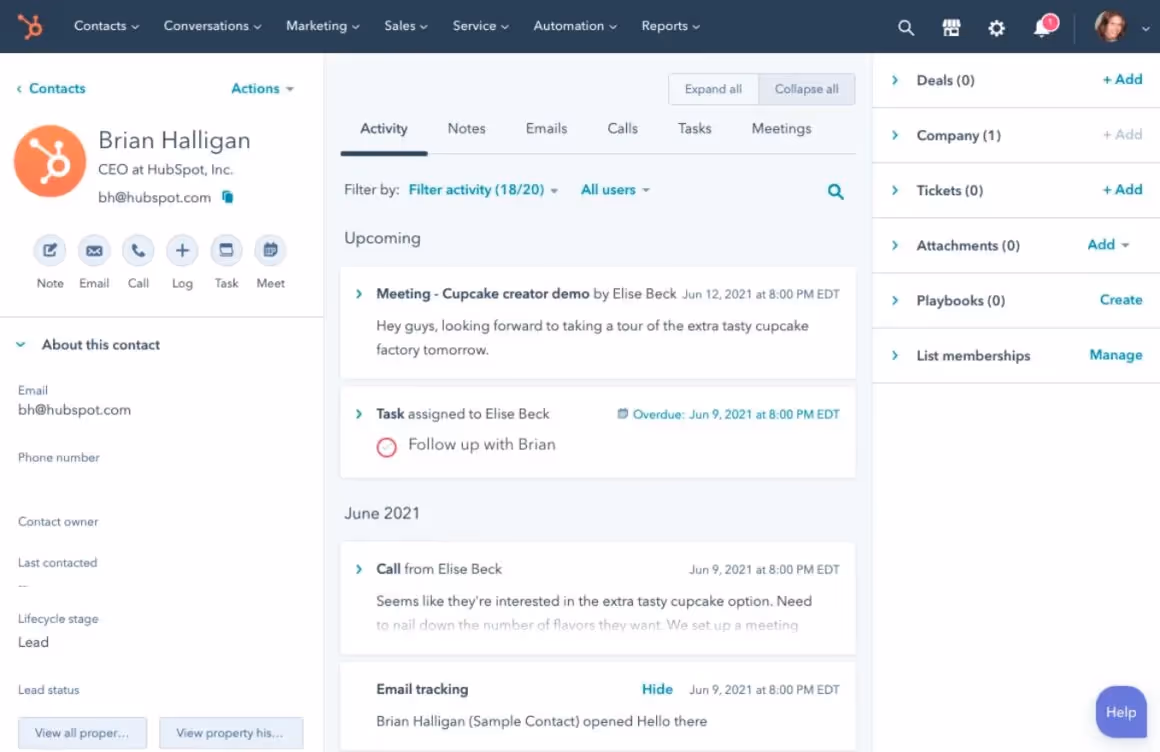 top saas ai tools hubspot
