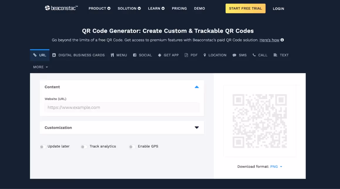 Beaconstac QR Code Generator