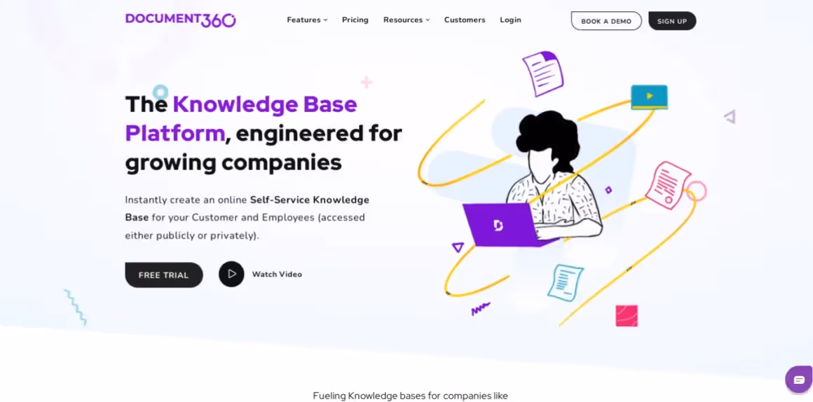 Outil de base de connaissances Document360