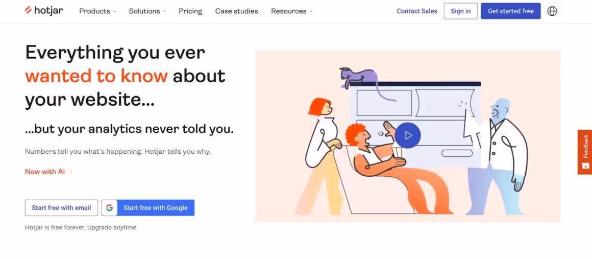herramientas de encuesta in-app hotjar