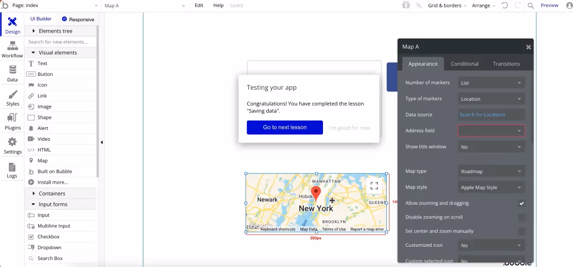 tutoriel in app de bubble 2