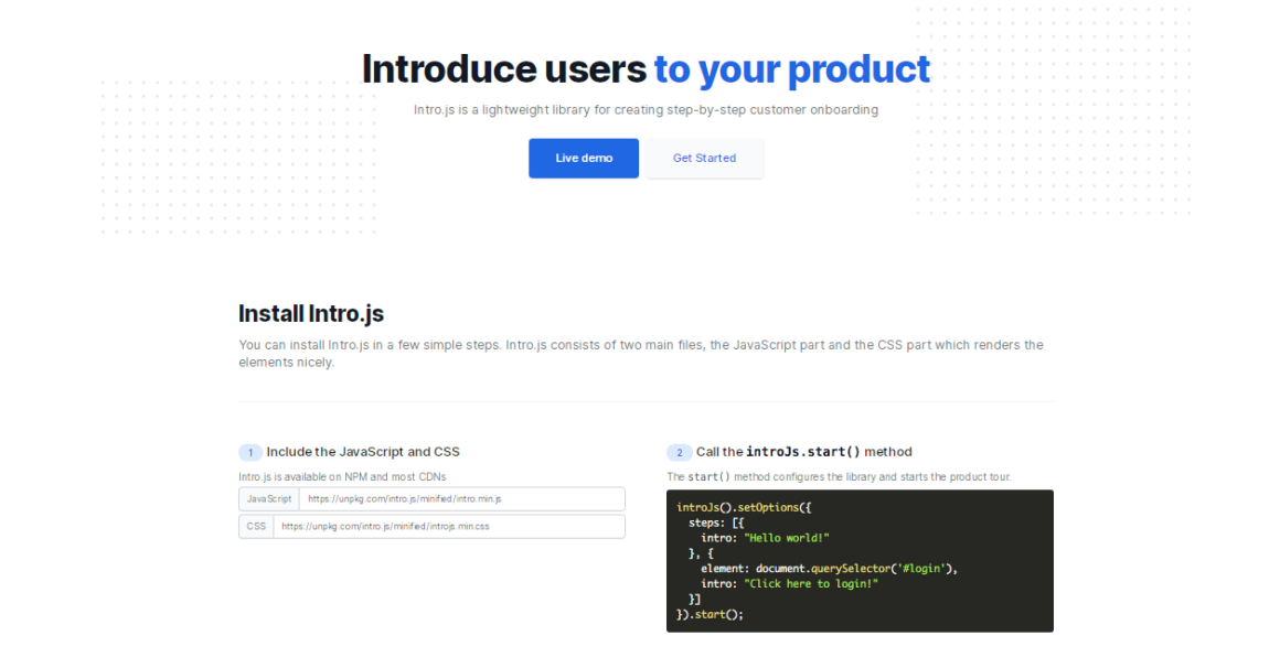 Intro.js website