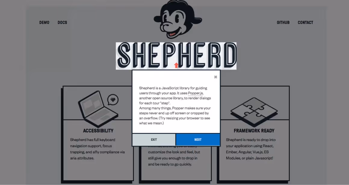 Shepherd.js alternative to Lemon Learning